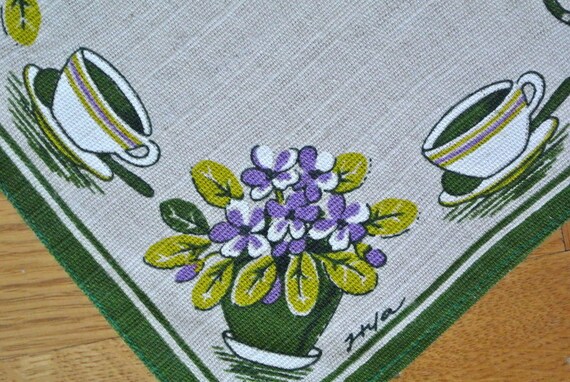 Vintage 1970s Swedish Cotton Linen Tablecloth - Hilja Design - Etsy