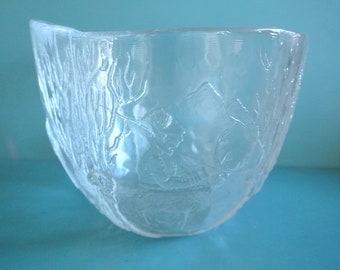 Vintage Kosta Boda Glass Bowl: Kjell Engman Swedish Design