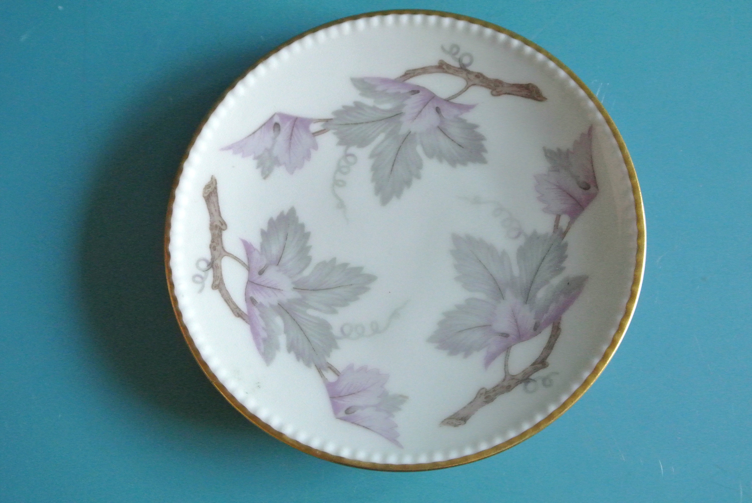 ヴィンテージ ハッケフォス磁器製小物皿：スウェーデン製 1960年代