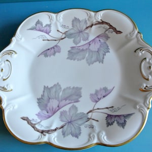 Prato de porcelana vintage Hackefors: decoração sueca Vineberry dos anos 1960