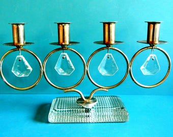 Vintage Swedish Ystad Metal Candleholder: Gunnar Ander Design