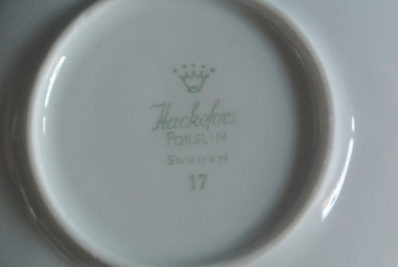 ヴィンテージ ハッケフォス磁器製小物皿：スウェーデン製 1960年代