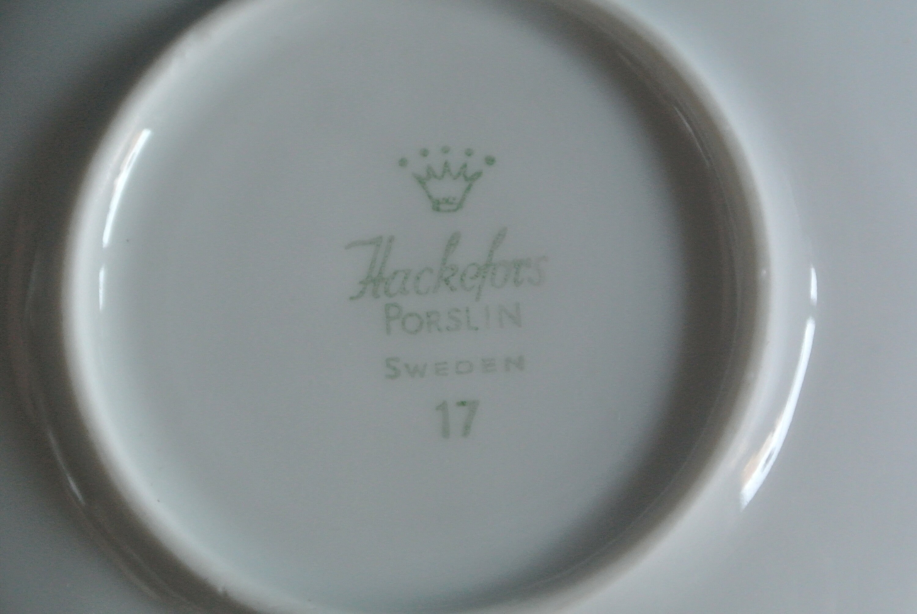 ヴィンテージ ハッケフォス磁器製小物皿：スウェーデン製 1960年代