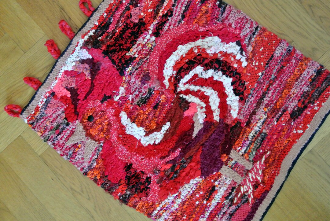 RARE UNIQUE One-of-a-kind Larger Rustic Vintage 1960s HANDWOVEN ...