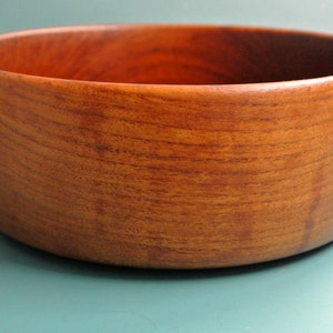 Larger vintage 1960s TEAK wood salat bowl image 2