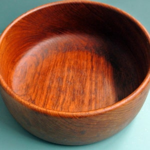 Larger vintage 1960s TEAK wood salat bowl image 1