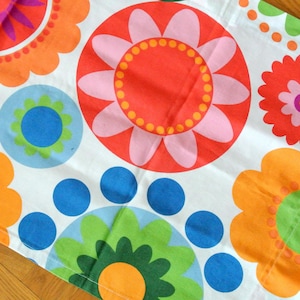 Vintage IKEA bomullsgardinkappa: Helene Trast blomsterdesign