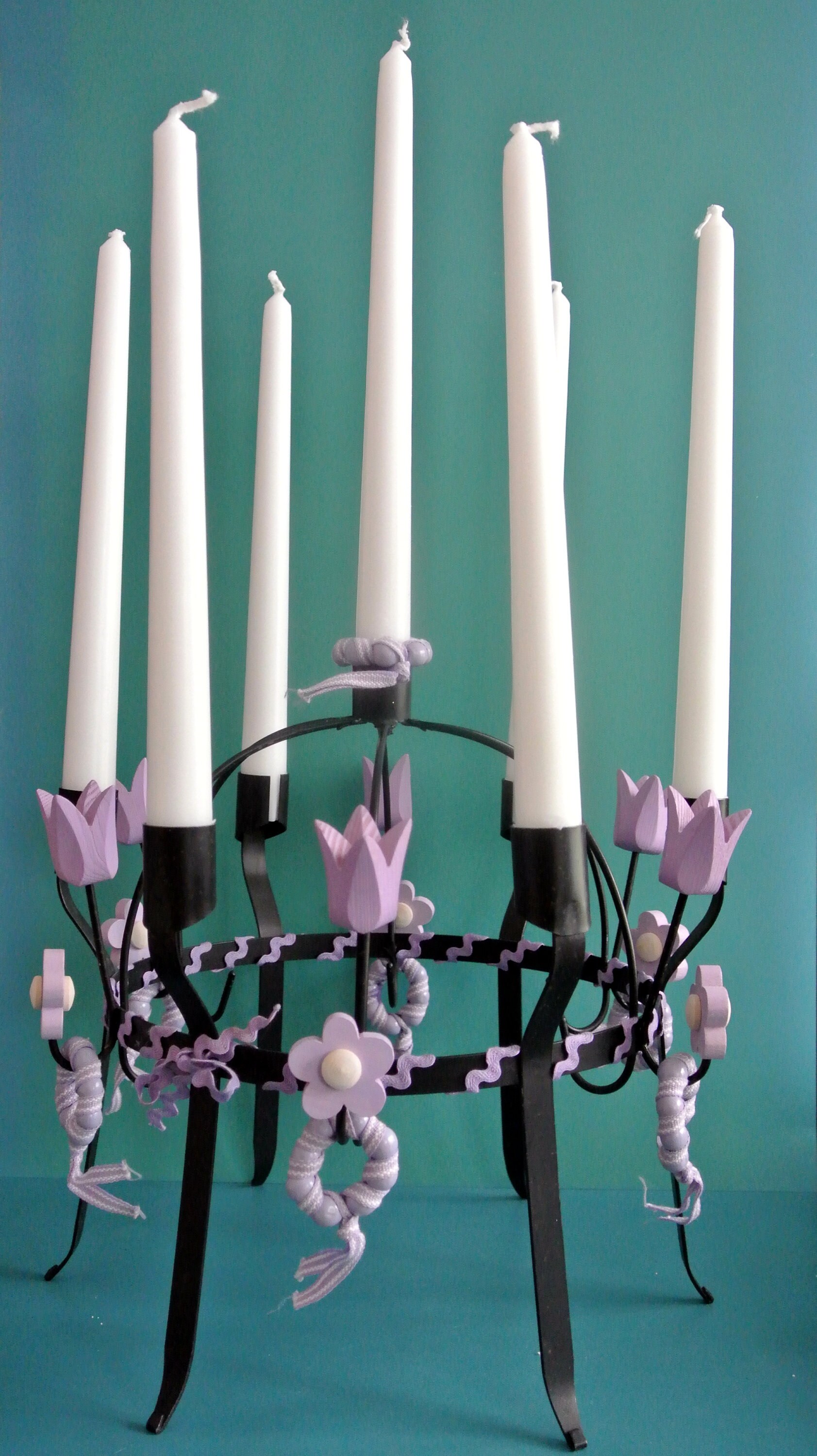 ヴィンテージ アイアン チューリップ型 キャンドルスタンド キャンドル