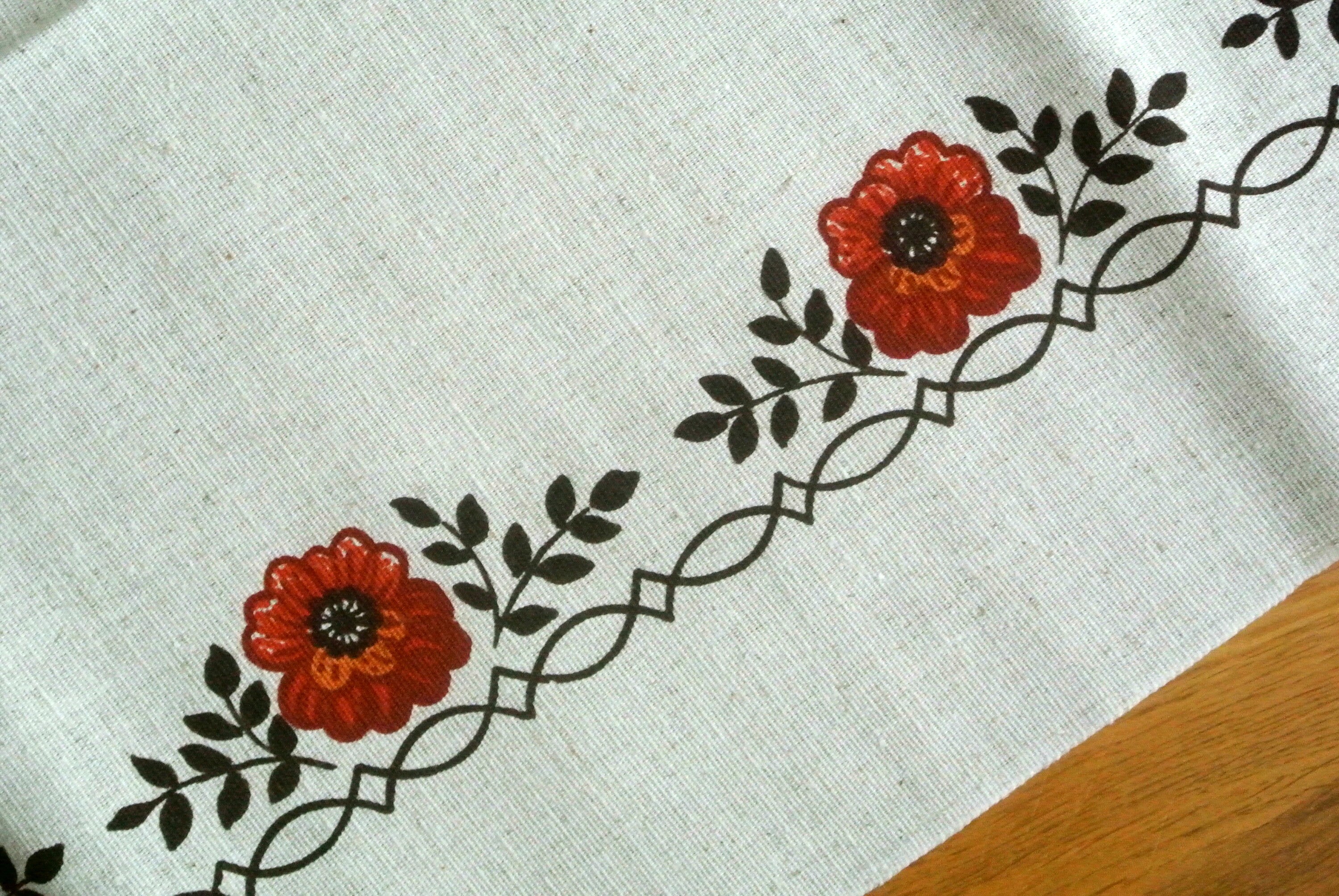 Vintage Swedish Cotton Tablecloth: 1970s Floral Design, XL - Etsy