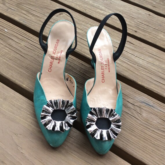 teal pumps size 8