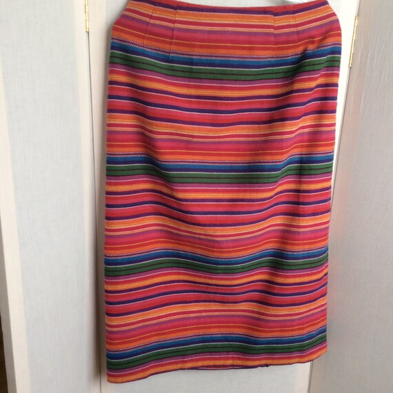 Serape skirt Sarape skirt vintage retro wrap spli… - image 3