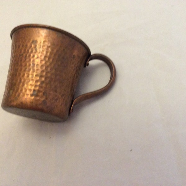 Hammered Copper Cup Etsy
