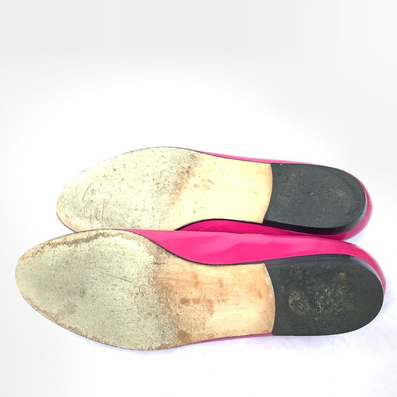 Purple pink flat mod vintage shoes size 9 80s 90s… - image 5