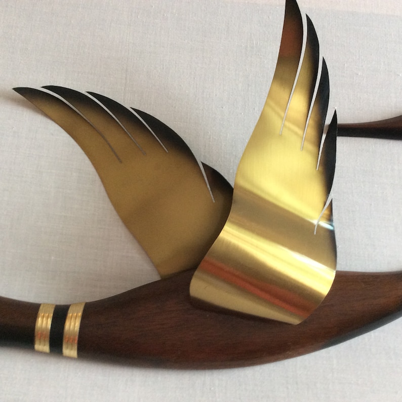 MCM Mid Century flying geese ducks wall art 50s 60s retro Etsy