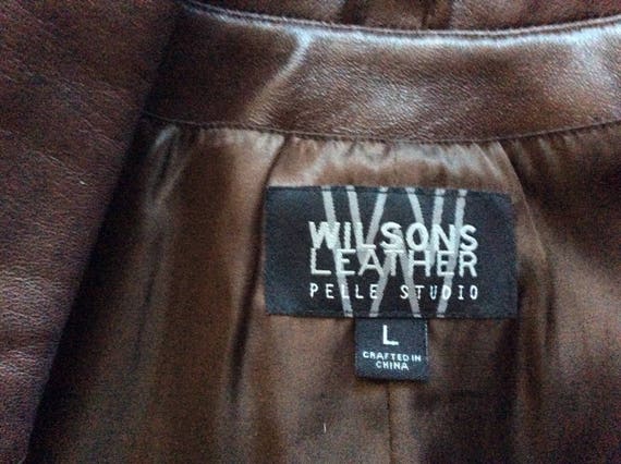 80s 90s Leather jacket super soft leather brown s… - image 3