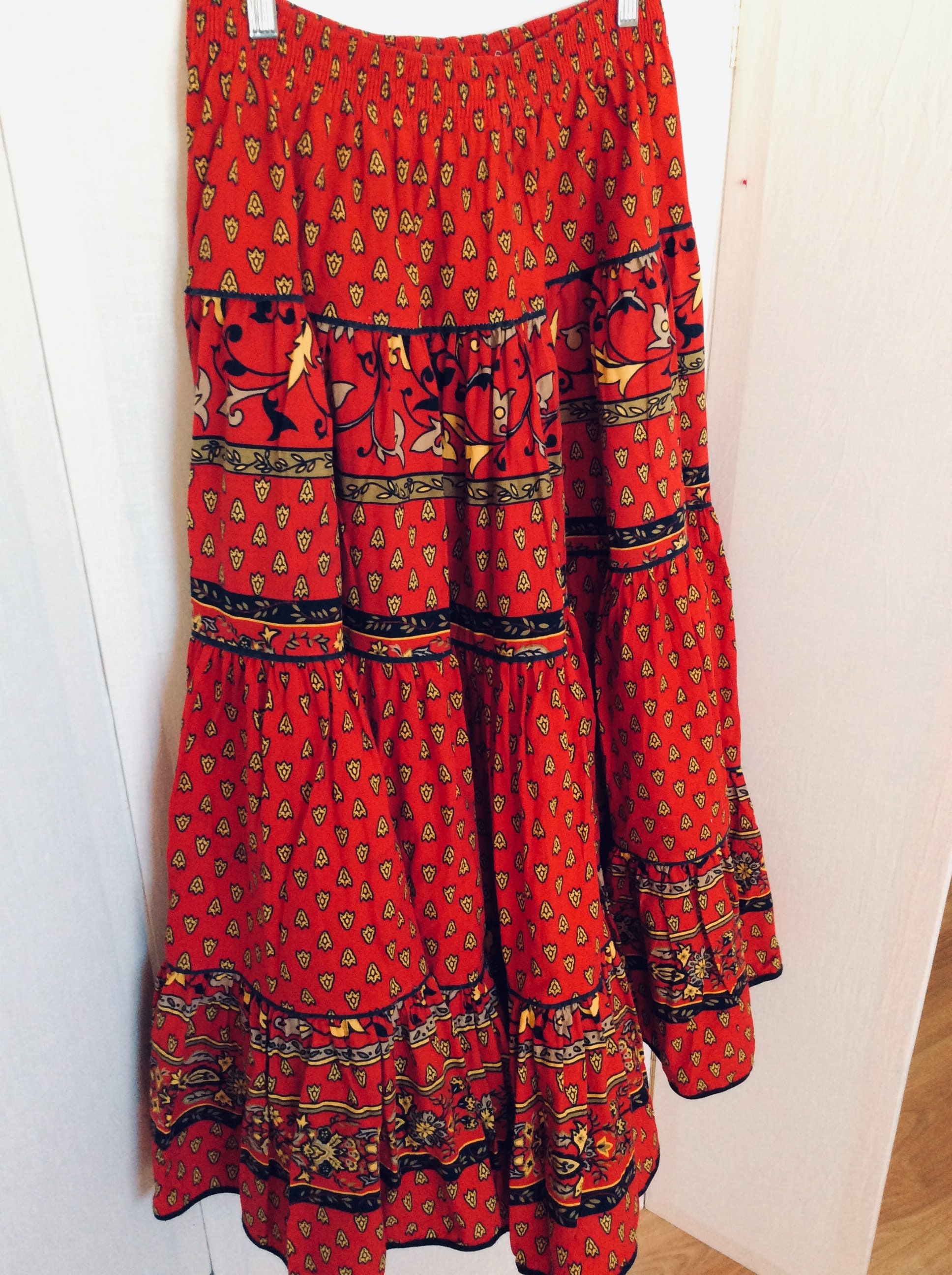 Western top broomstick skirts