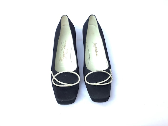 60s vintage Roger Vivier Pumps Heels Shoes block … - image 1