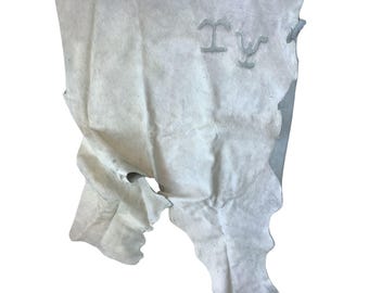 Branded Leather Hide Scrap Hair-on Deadstock