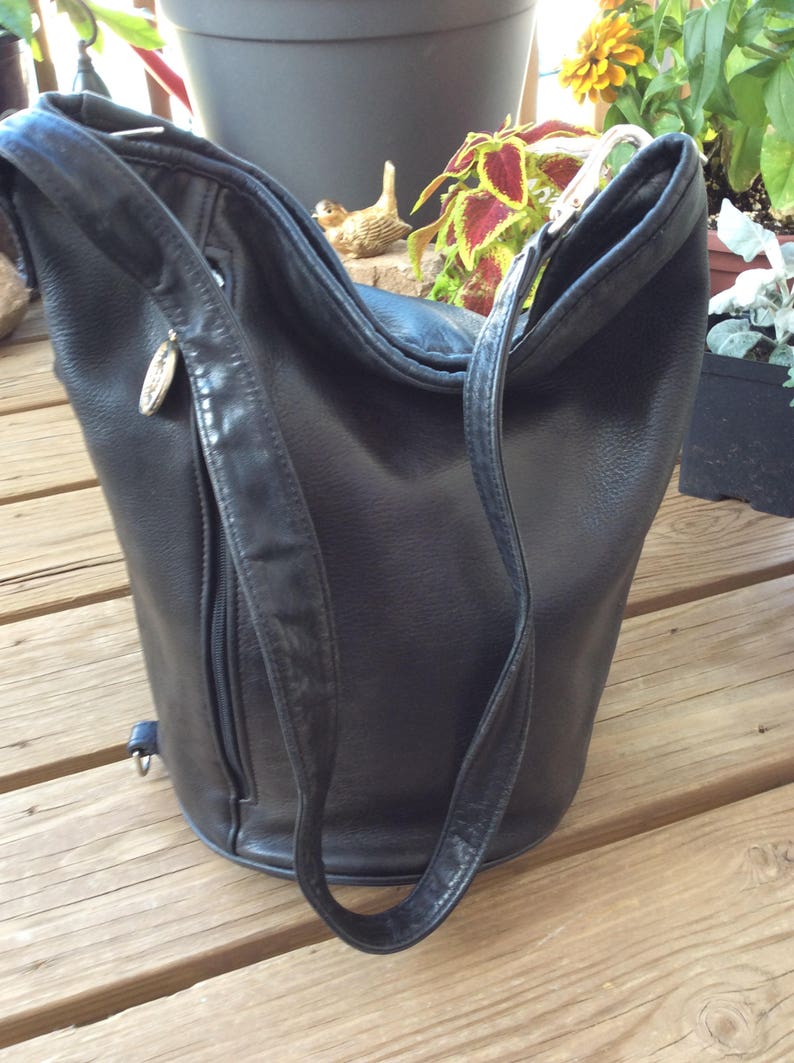 Vintage Stone Mountain Leather Bucket Hobo Shoulder Bag | Etsy