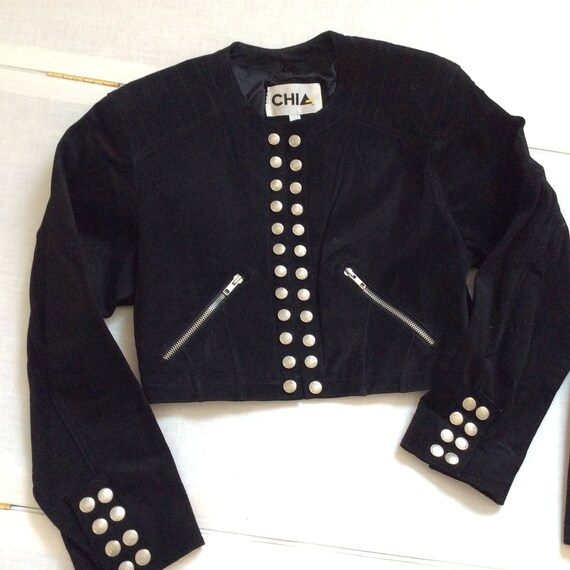 Two piece skirt and jacket mariachi style studded… - image 2