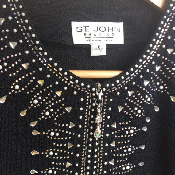 Vintage St John beaded cardigan sweater evening j… - image 1