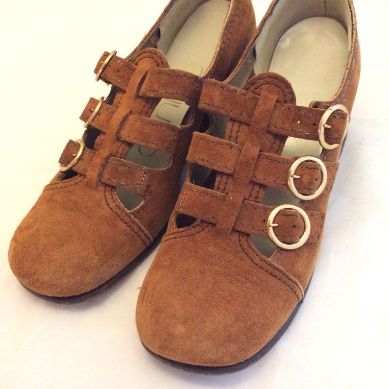 Vintage Mary Jane Buckle Shoes Pumps Loafers Mod Funky Size | Etsy