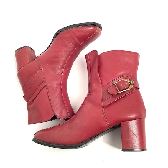 60s Mod Etienne Aigner ankle boots booties rare r… - image 9