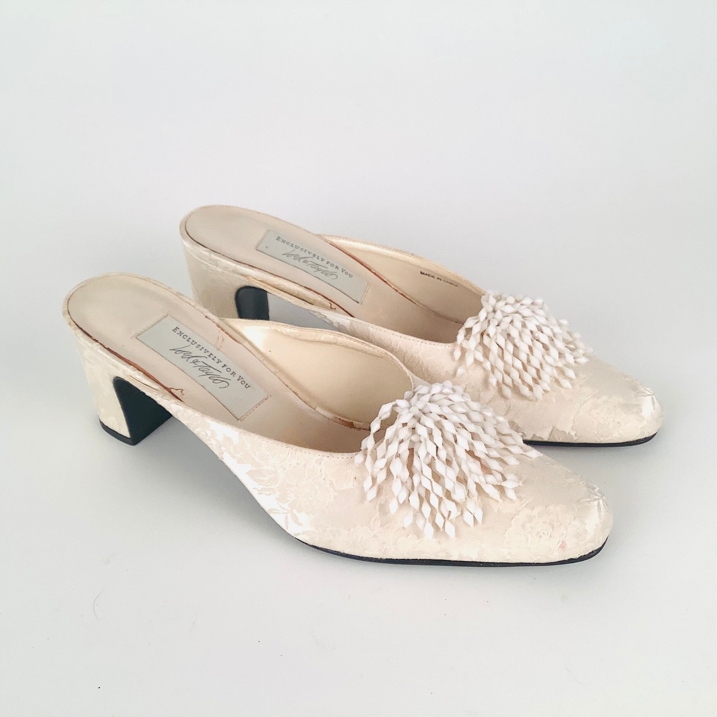 Mother of the Bride Mules 1980s Vintage Wedding Heels Shoes - Etsy