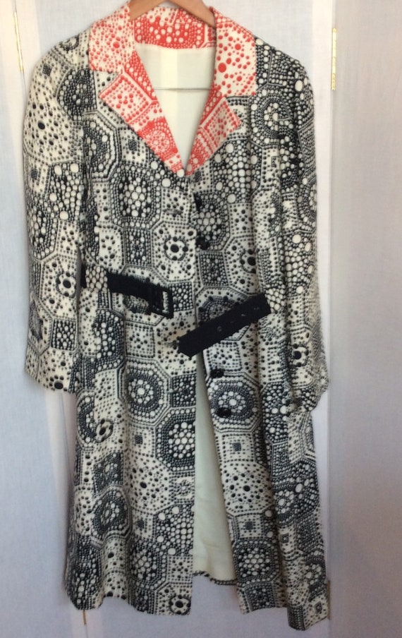 Abe Schrader 60s coat dress set silk rayon size m… - image 10