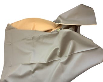 Taupe Faux Leather Upholstery New Old Stock Remnant