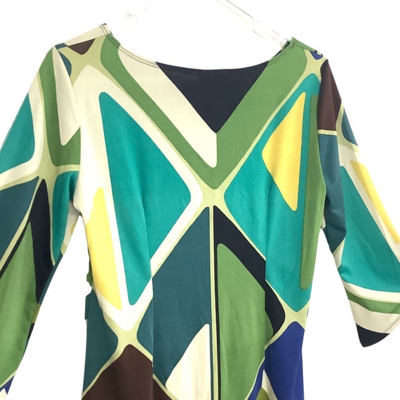 Vintage color block frock dress funky multi color… - image 5