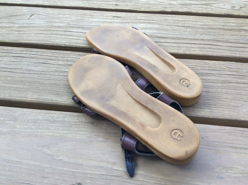 Etienne Aigner Distressed Sandals Size 10 Well Worn 80s 90s Cute Retro ...