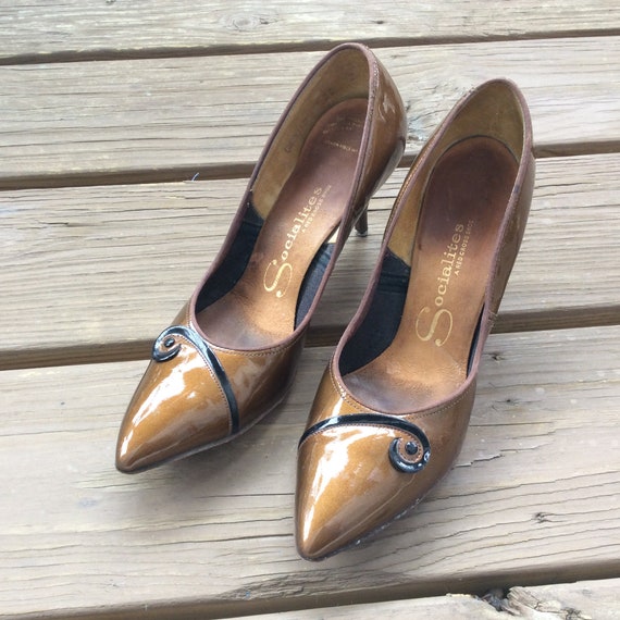 Vintage 50s pointy retro pinup heels pumps shoes s