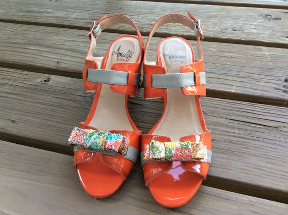 orange heels for wedding