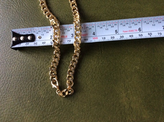 Vintage tassel gold chain long necklace baroque r… - image 7