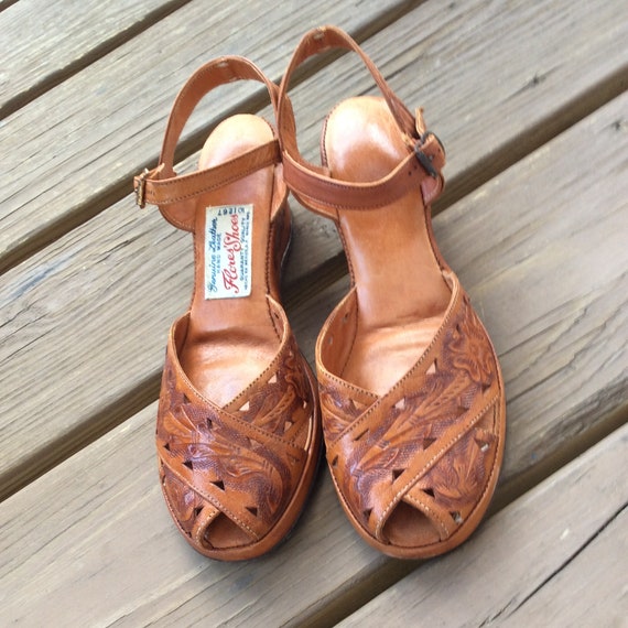 mexican wedge sandals