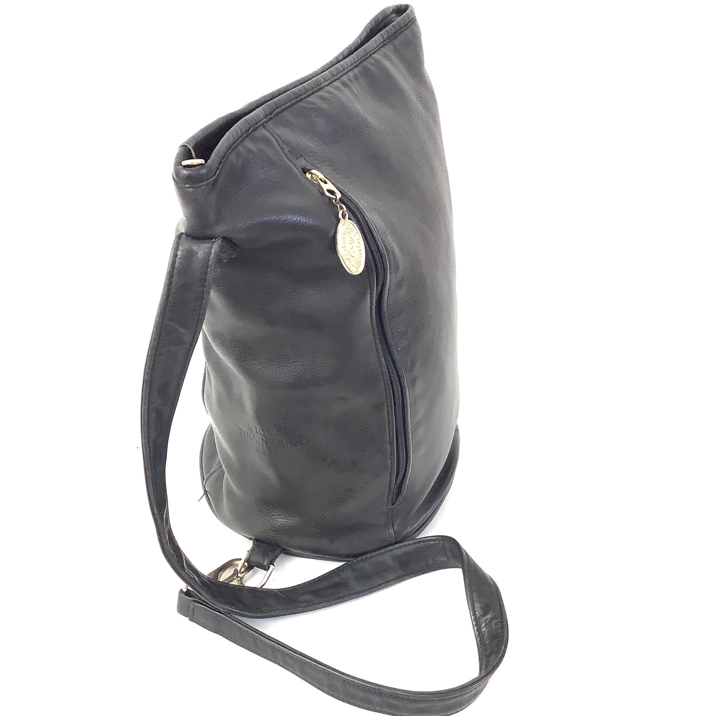 Vintage Stone Mountain Leather Bucket Hobo Shoulder Bag - Etsy