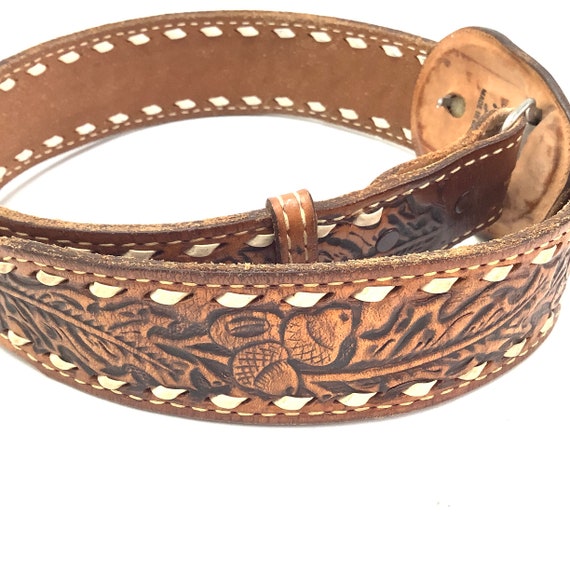 Vintage Nocona belt size 34 cowboy western southw… - image 3