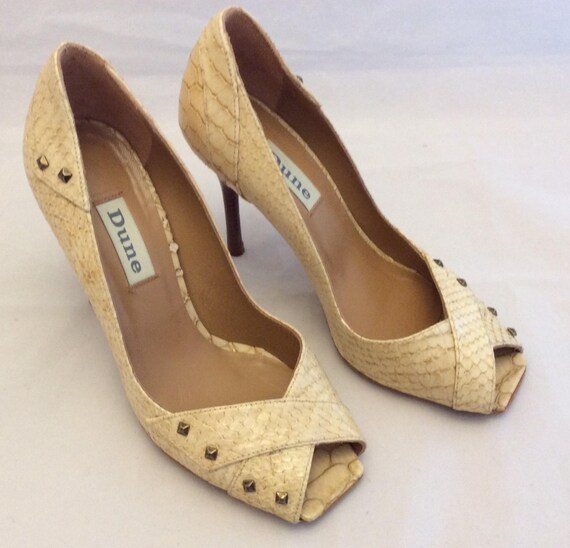 studded closed toe heels