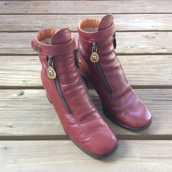 60s Mod Etienne Aigner ankle boots booties rare retro vintage | Etsy