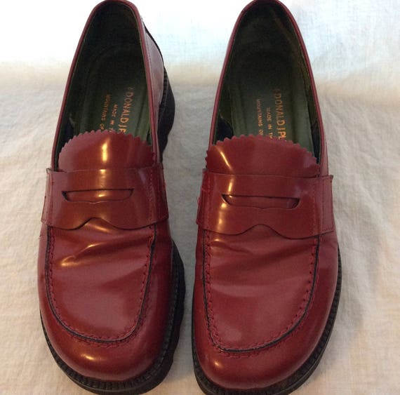 Donald J Pliner designer red leather walking shoes comfortable | Etsy