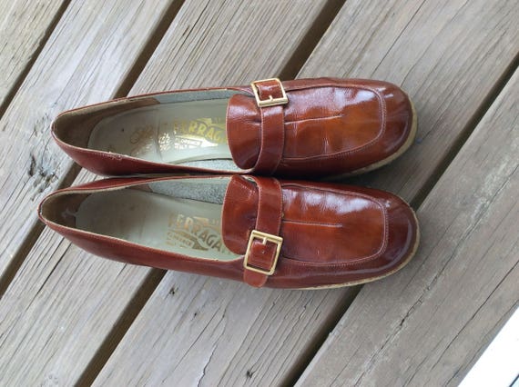 Vintage Salvatore Ferragamo loafers shoes 60s 70s… - image 4