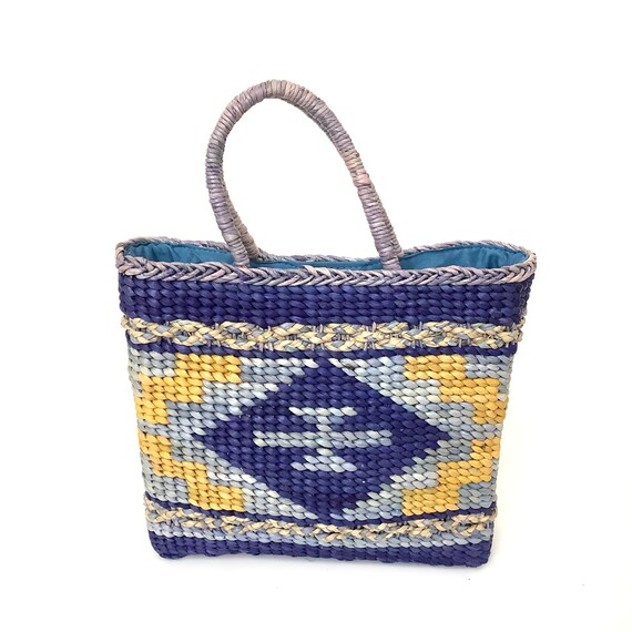 Vintage tote straw bag new old stock - image 8