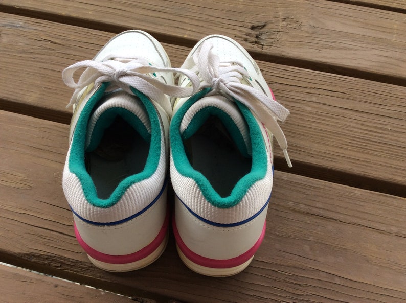 Vintage Brunswick bowling shoes 80s retro funky size 6.5 teal Etsy