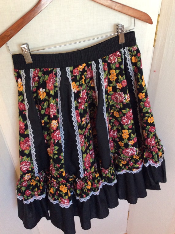 Vintage skirt square dancing 1970s cowboy western 