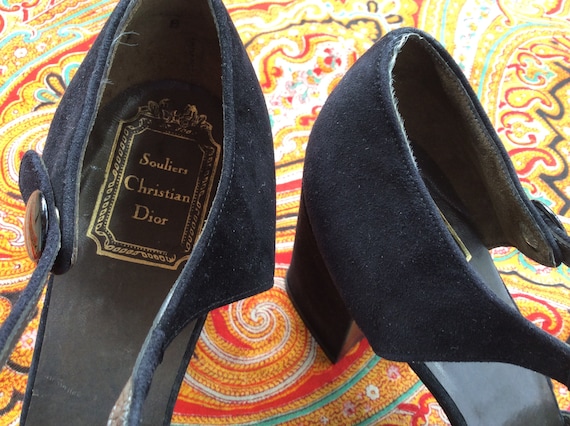 True vintage Christian Dior platform block heel h… - image 7