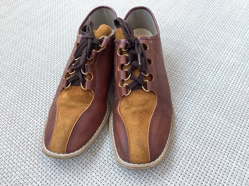 True vintage bowling shoes size 8 brown funky mod retro 70s Etsy