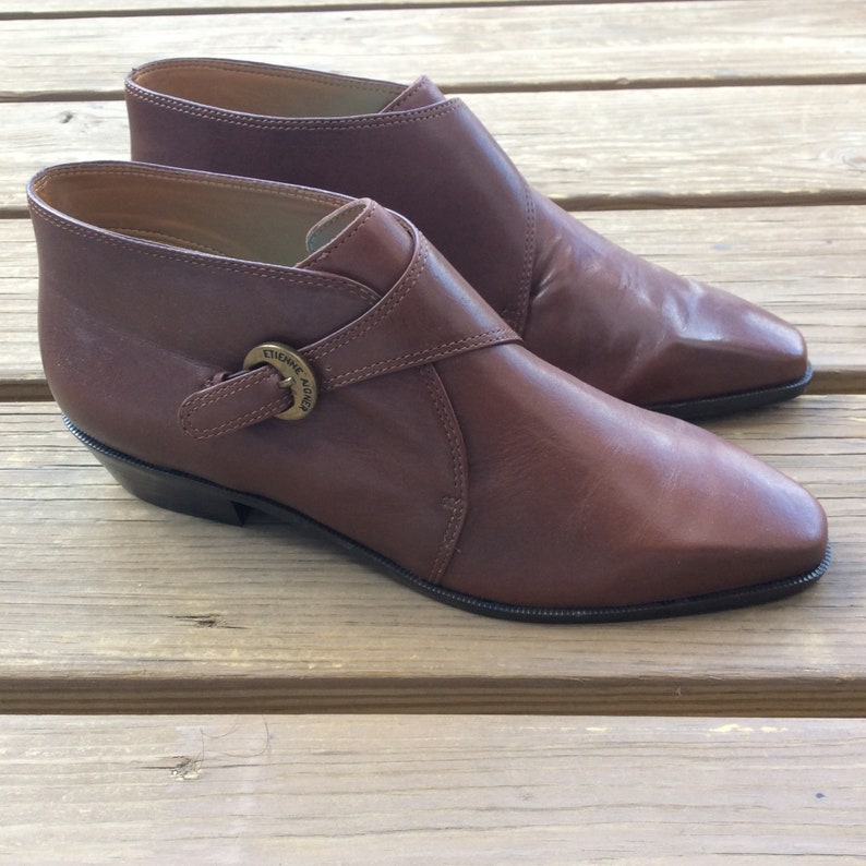 flat brown ankle boots