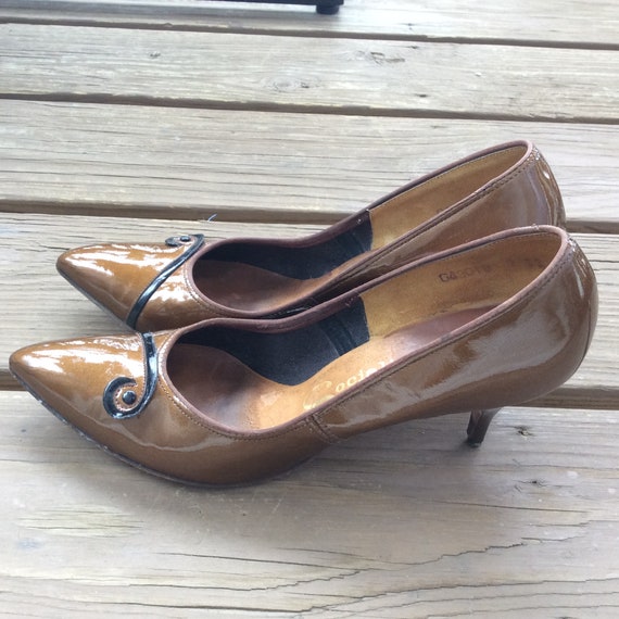 Vintage 50s pointy retro pinup heels pumps shoes … - image 3