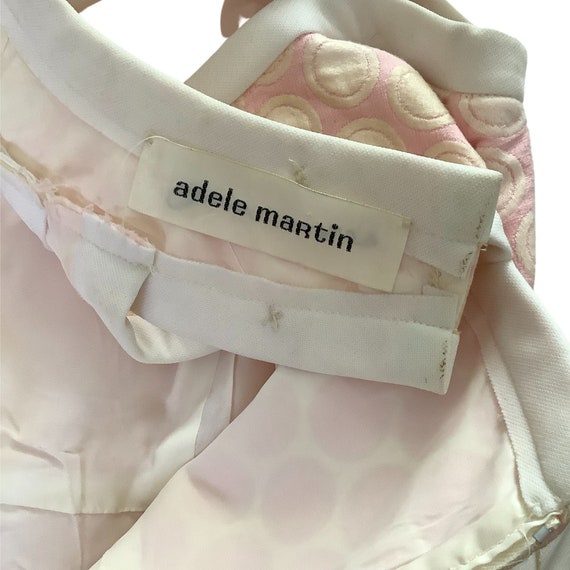 Adele Martin Vintage mod 60s retro pink white dre… - image 6